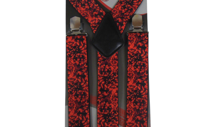 Danish Pluche: Men's Suspenders Red
