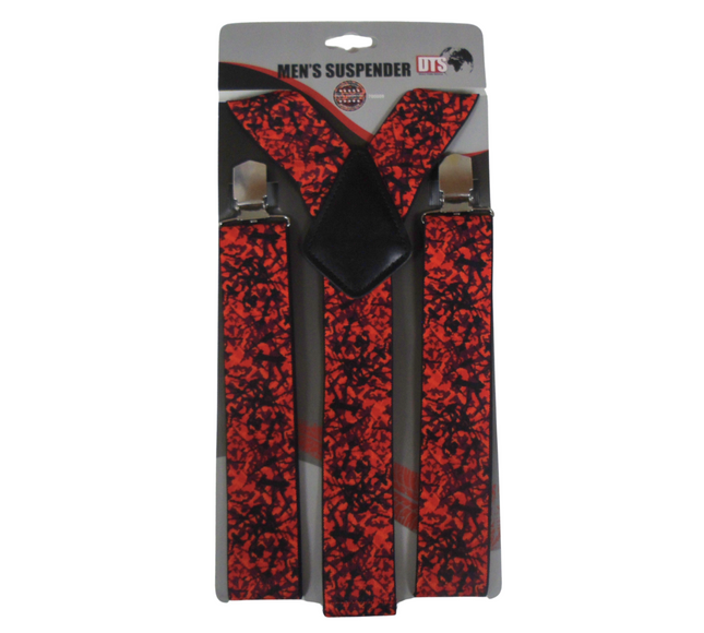 Danish Pluche: Men's Suspenders Red