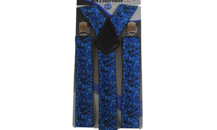 Danish Pluche: Men's Suspenders Blue