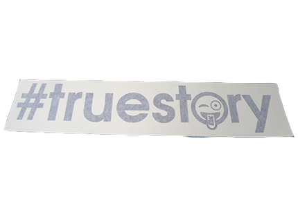 Chrome #truestory Vinyl Sticker