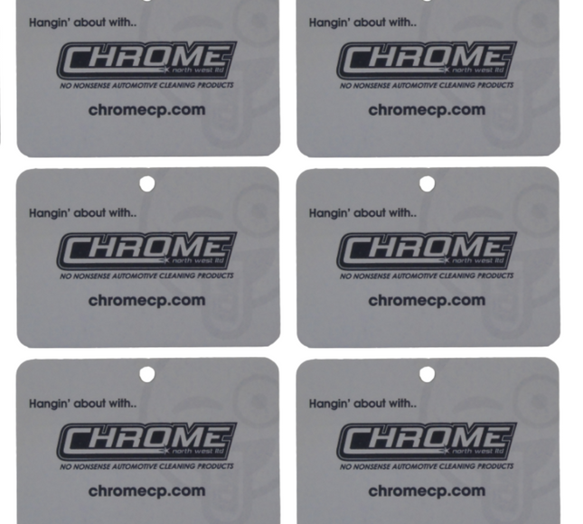 CHROME: Hangin' About Air Freshener - White (New Car)