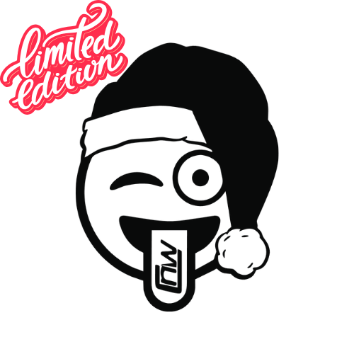 Santa Emoji Vinyl Sticker