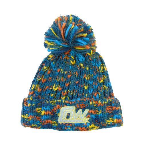 CHROME: Limited Edition Bobble Hat - Blue/Yellow/Orange