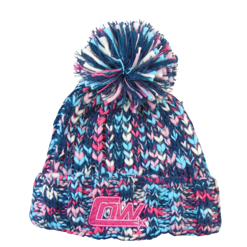 CHROME: Limited Edition Bobble Hat - Pink/Blue/White